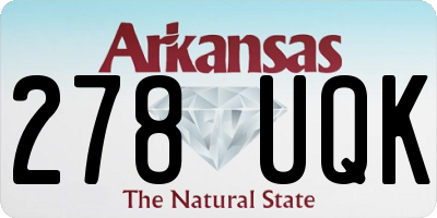 AR license plate 278UQK