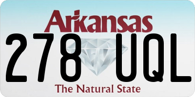 AR license plate 278UQL