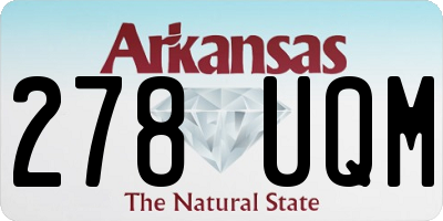AR license plate 278UQM