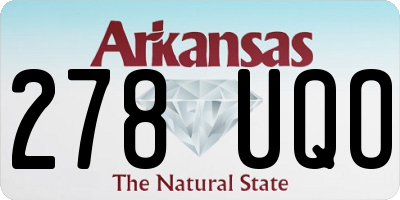 AR license plate 278UQO