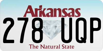 AR license plate 278UQP