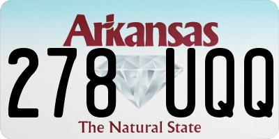 AR license plate 278UQQ