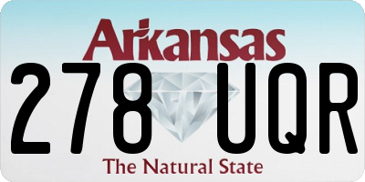 AR license plate 278UQR
