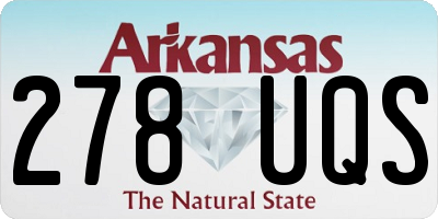 AR license plate 278UQS