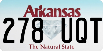 AR license plate 278UQT