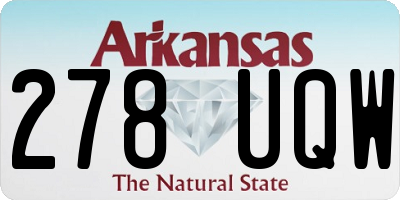 AR license plate 278UQW
