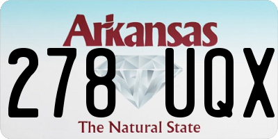 AR license plate 278UQX