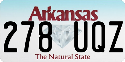 AR license plate 278UQZ