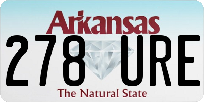 AR license plate 278URE