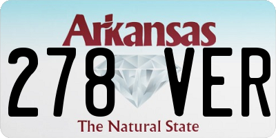AR license plate 278VER