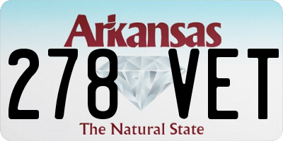AR license plate 278VET