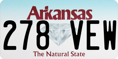 AR license plate 278VEW
