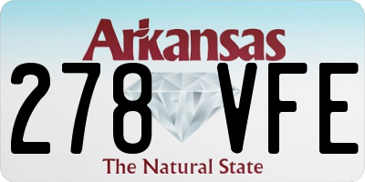 AR license plate 278VFE