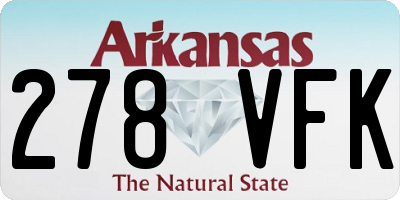 AR license plate 278VFK