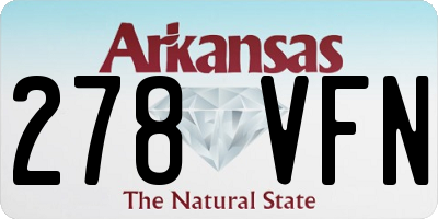 AR license plate 278VFN