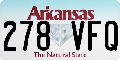AR license plate 278VFQ