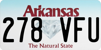 AR license plate 278VFU