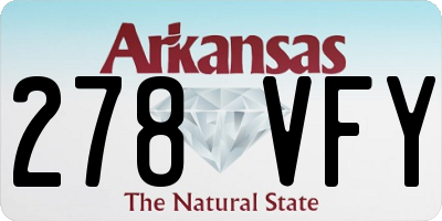AR license plate 278VFY