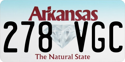 AR license plate 278VGC