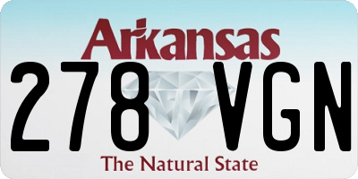AR license plate 278VGN