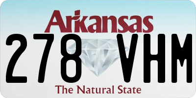 AR license plate 278VHM