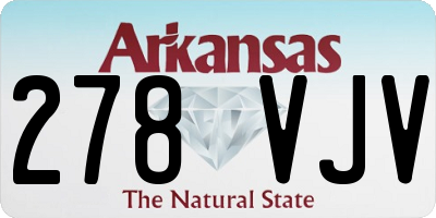 AR license plate 278VJV