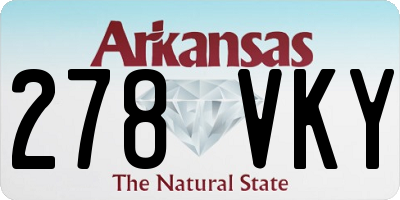 AR license plate 278VKY