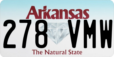 AR license plate 278VMW