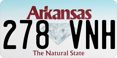 AR license plate 278VNH