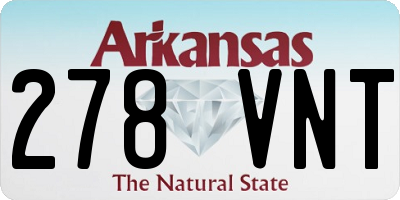 AR license plate 278VNT