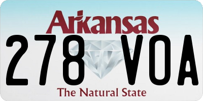 AR license plate 278VOA