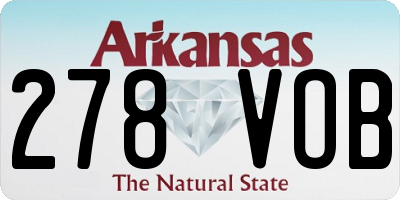 AR license plate 278VOB