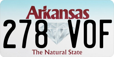 AR license plate 278VOF