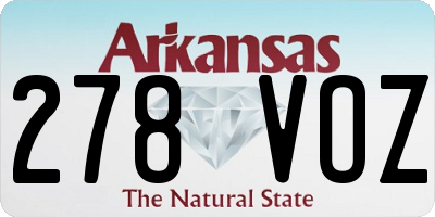 AR license plate 278VOZ