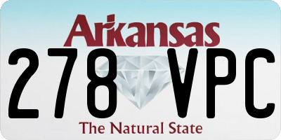 AR license plate 278VPC