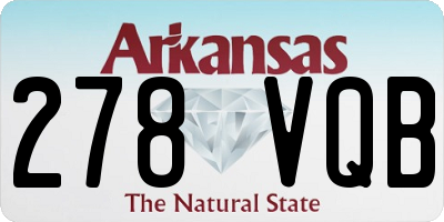 AR license plate 278VQB