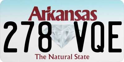 AR license plate 278VQE
