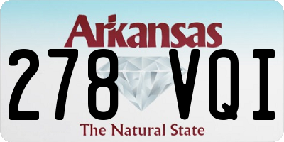 AR license plate 278VQI