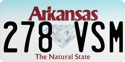 AR license plate 278VSM