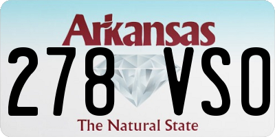 AR license plate 278VSO
