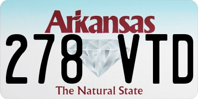 AR license plate 278VTD