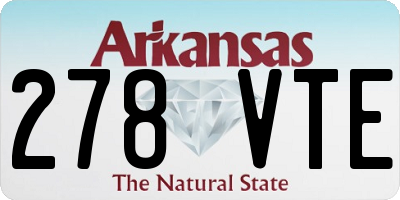 AR license plate 278VTE