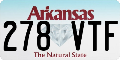AR license plate 278VTF