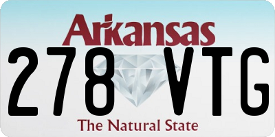 AR license plate 278VTG