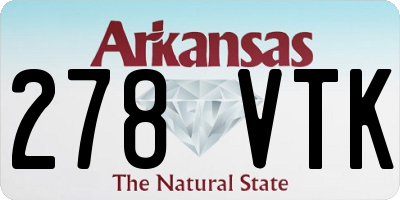 AR license plate 278VTK