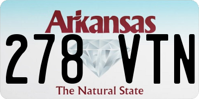 AR license plate 278VTN
