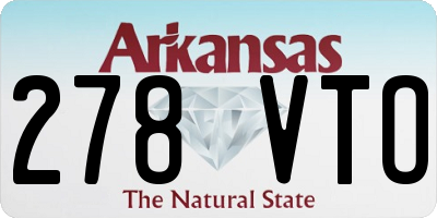 AR license plate 278VTO
