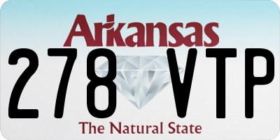 AR license plate 278VTP