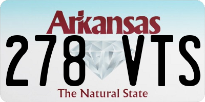 AR license plate 278VTS