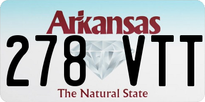 AR license plate 278VTT